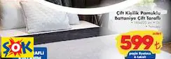ÇİFT KİŞİLİK PAMUKLU BATTANİYE ÇİFT TARAFLI 180X220 CM GRİ PAMUKLU